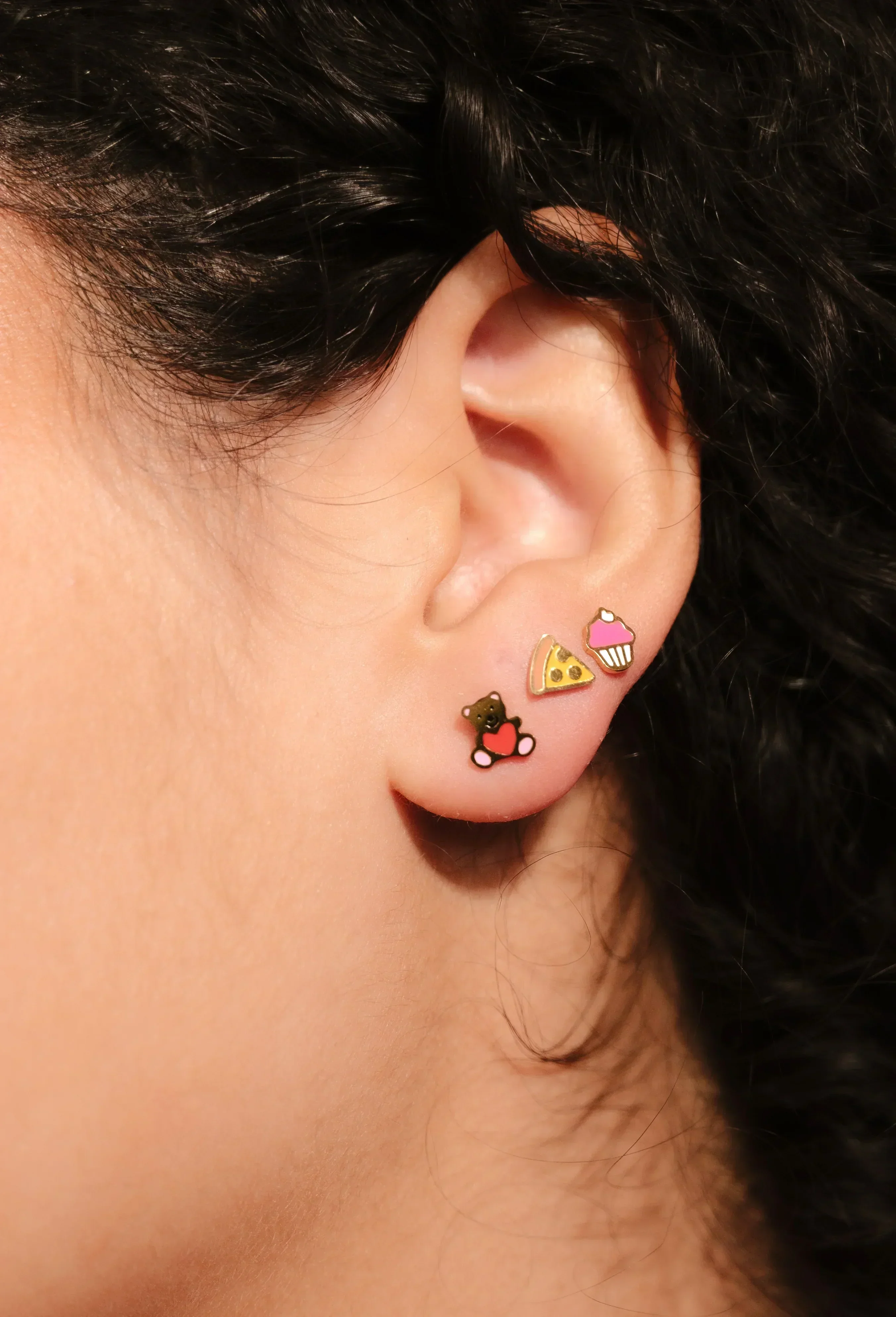 Cupcake Enamel Flat Back Stud - Image 2