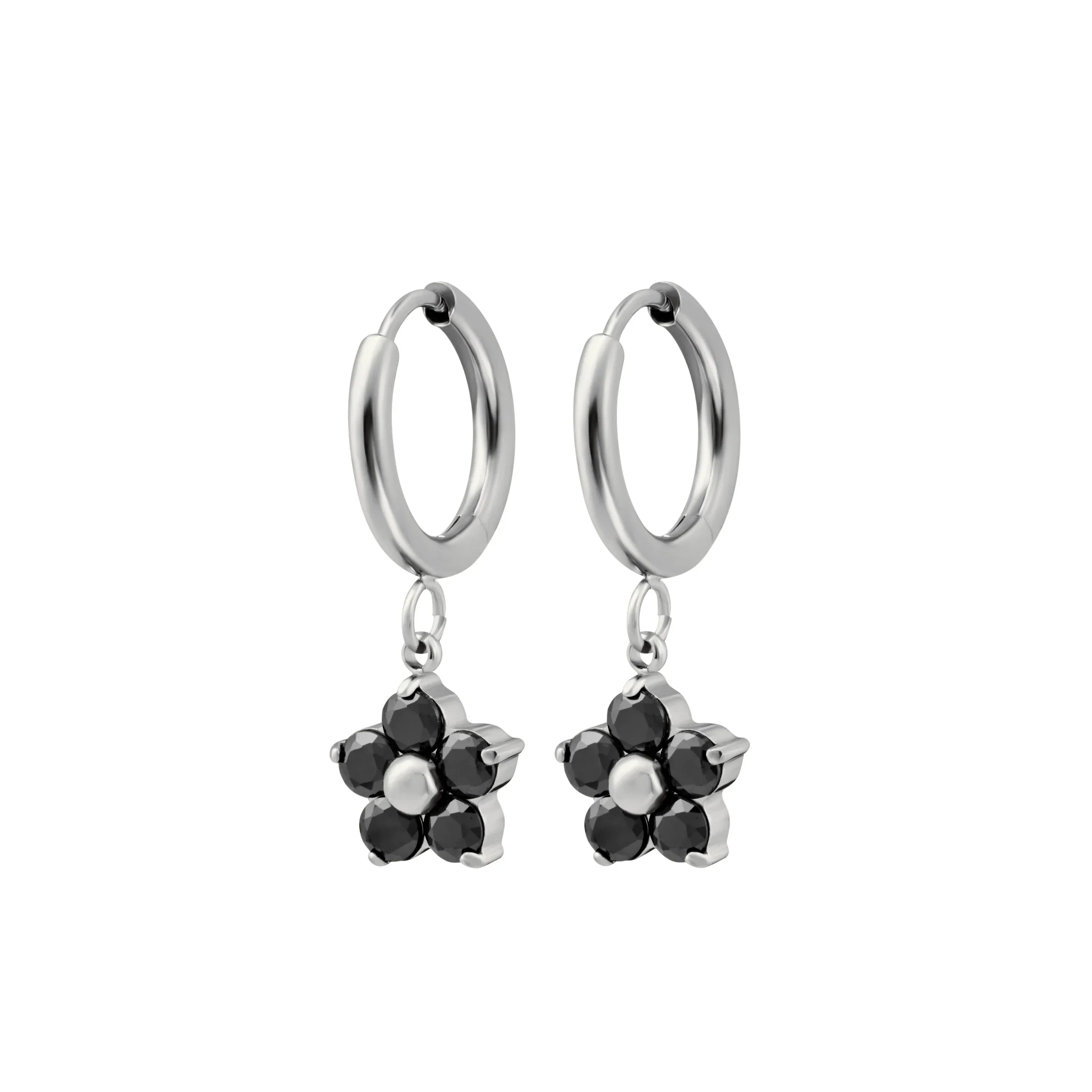 Black Dahlia Charm Hoops - Image 5
