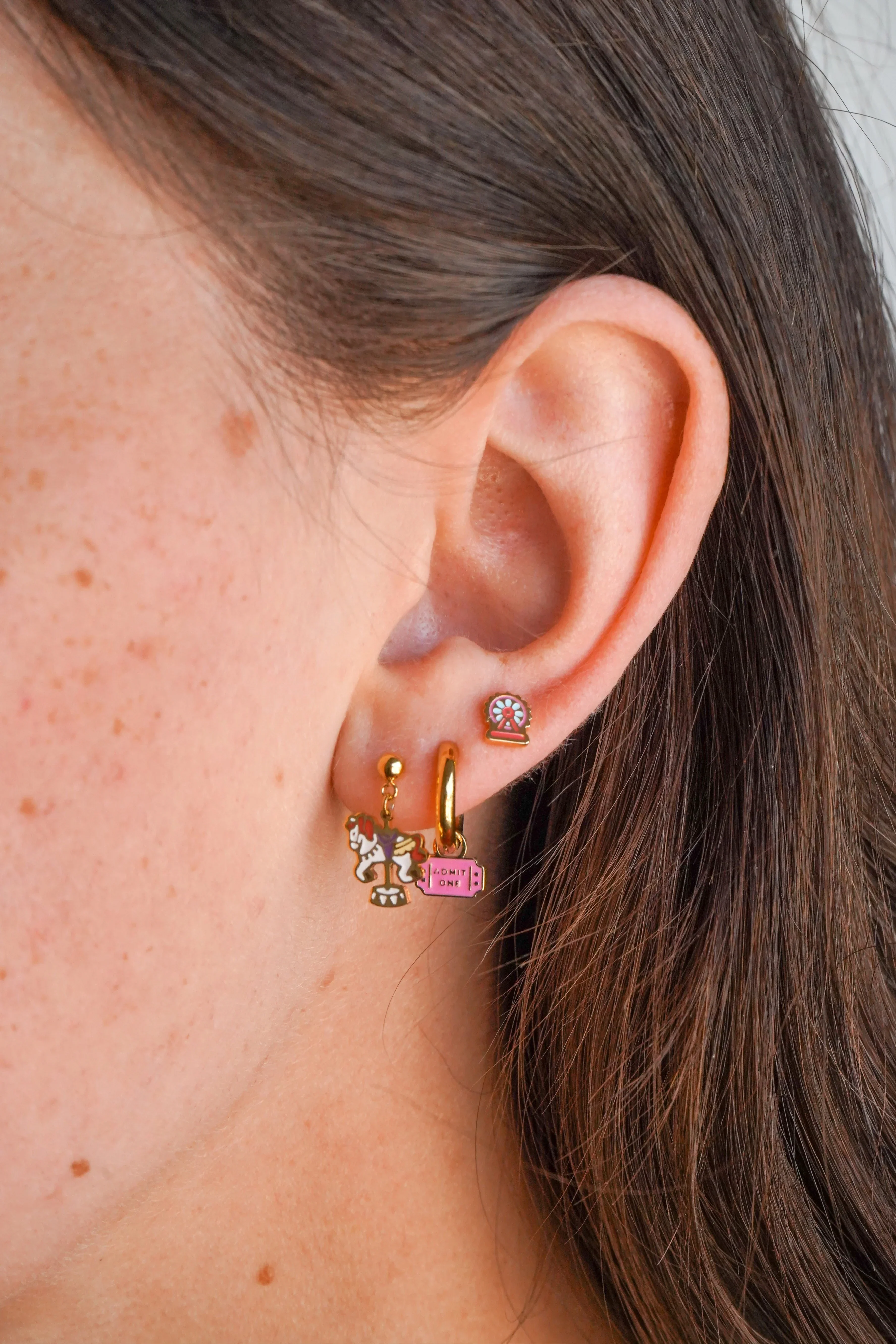 Carousel Horse Enamel Flat Back Stud - Image 2