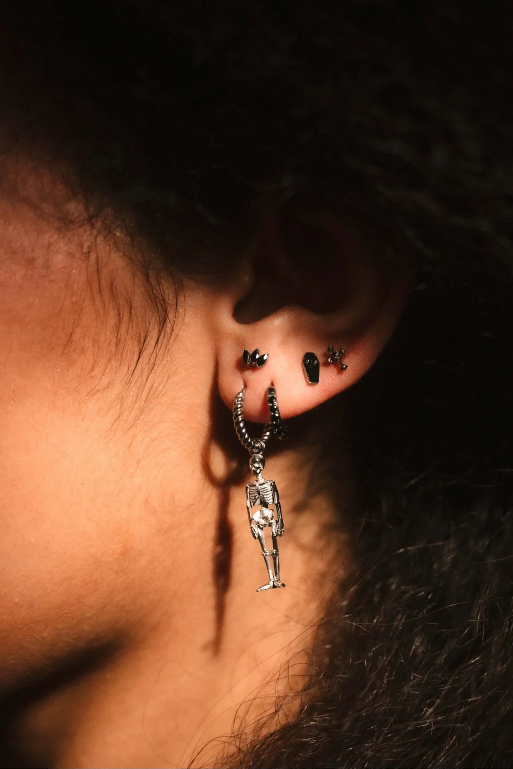Dance Macabre Skeleton Hoop Charm - Image 2