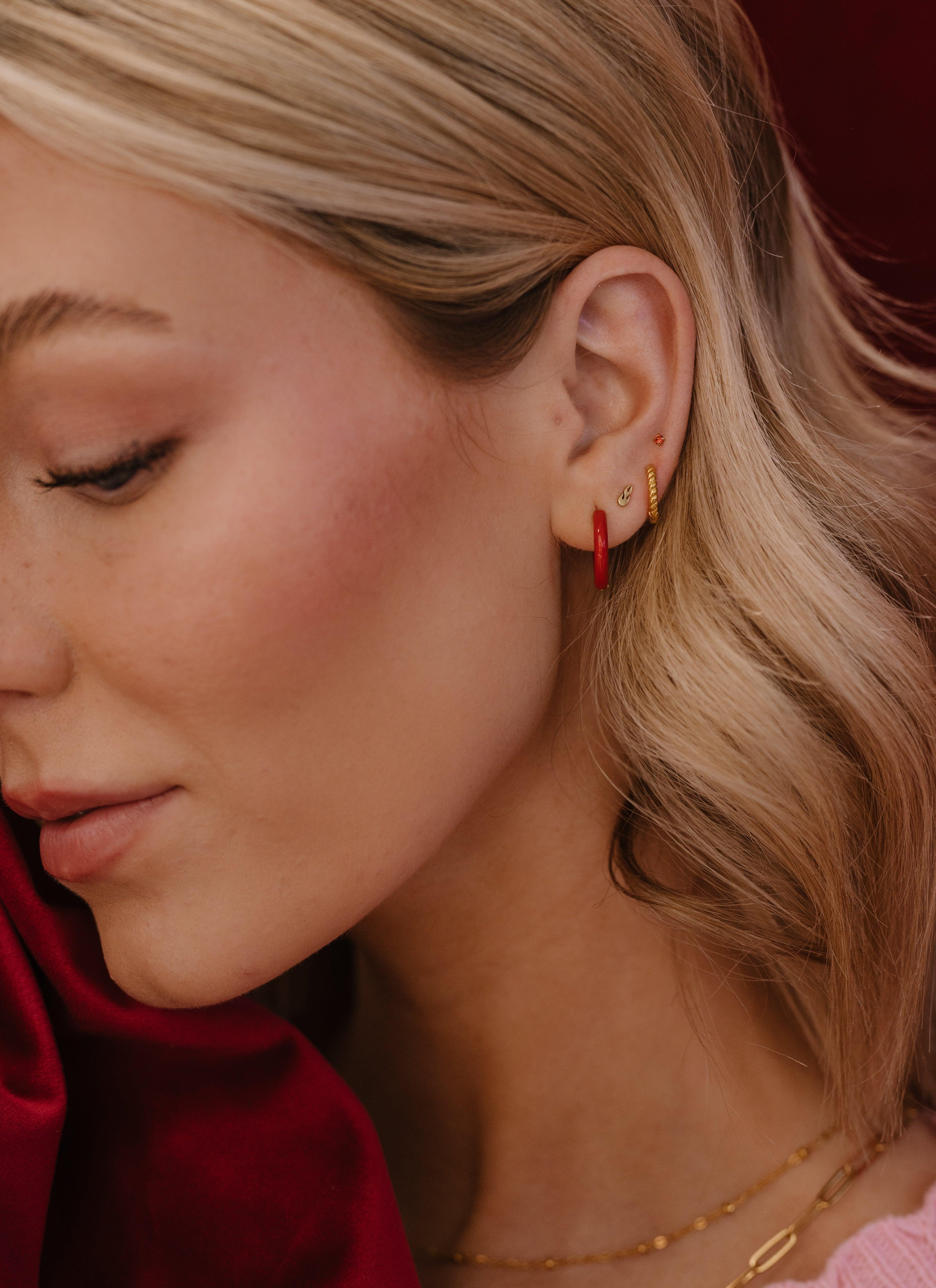 Flame Flat Back Stud - Image 4