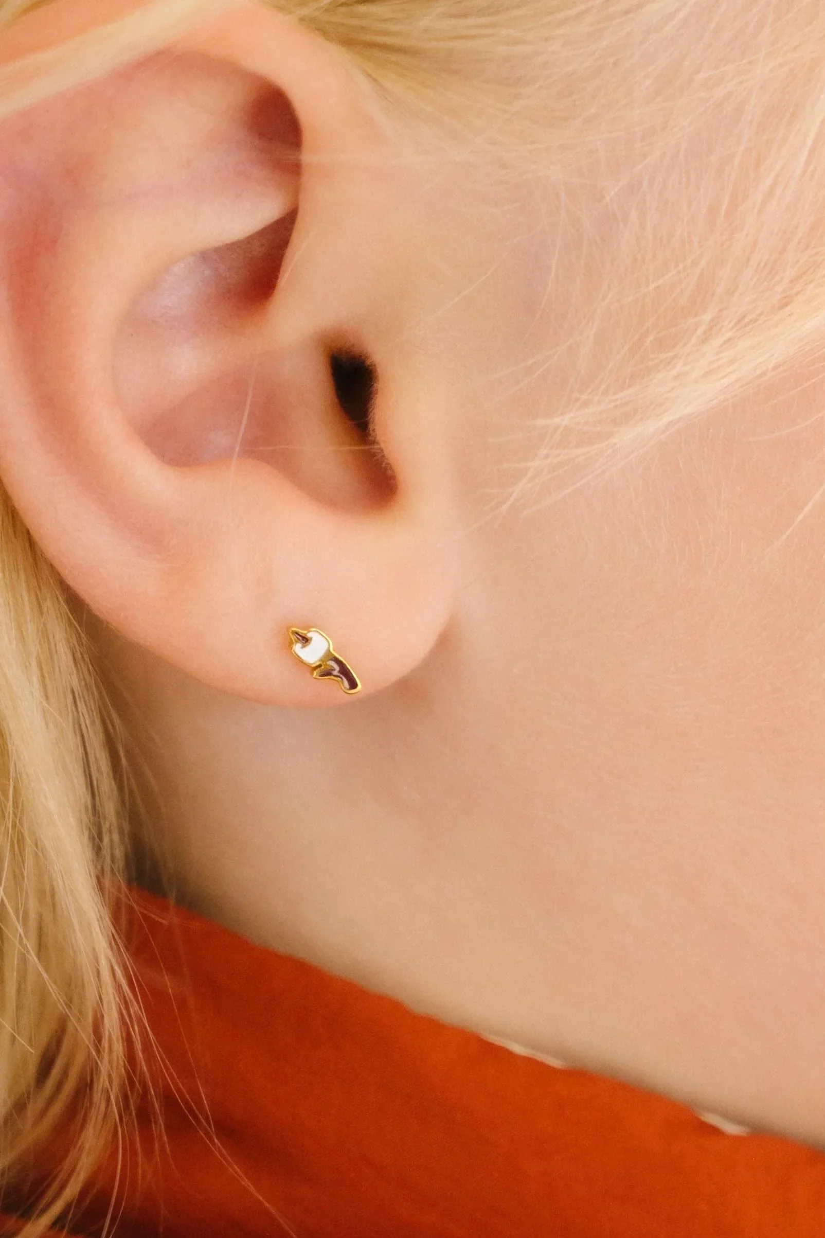 Mallow Stick Enamel Flat Back Stud - Image 2
