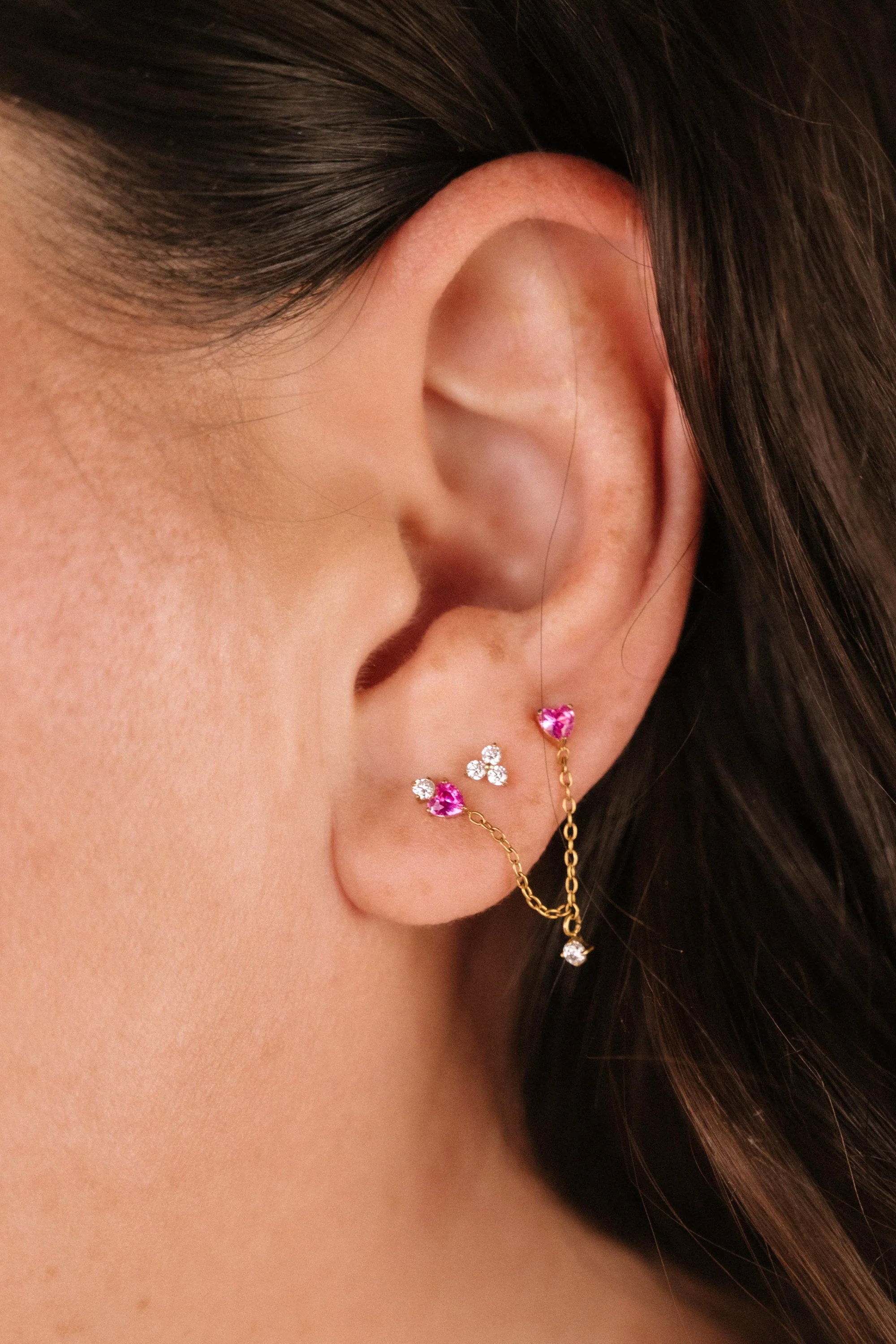 Micro Love Triangle Flat Back Stud - Image 3