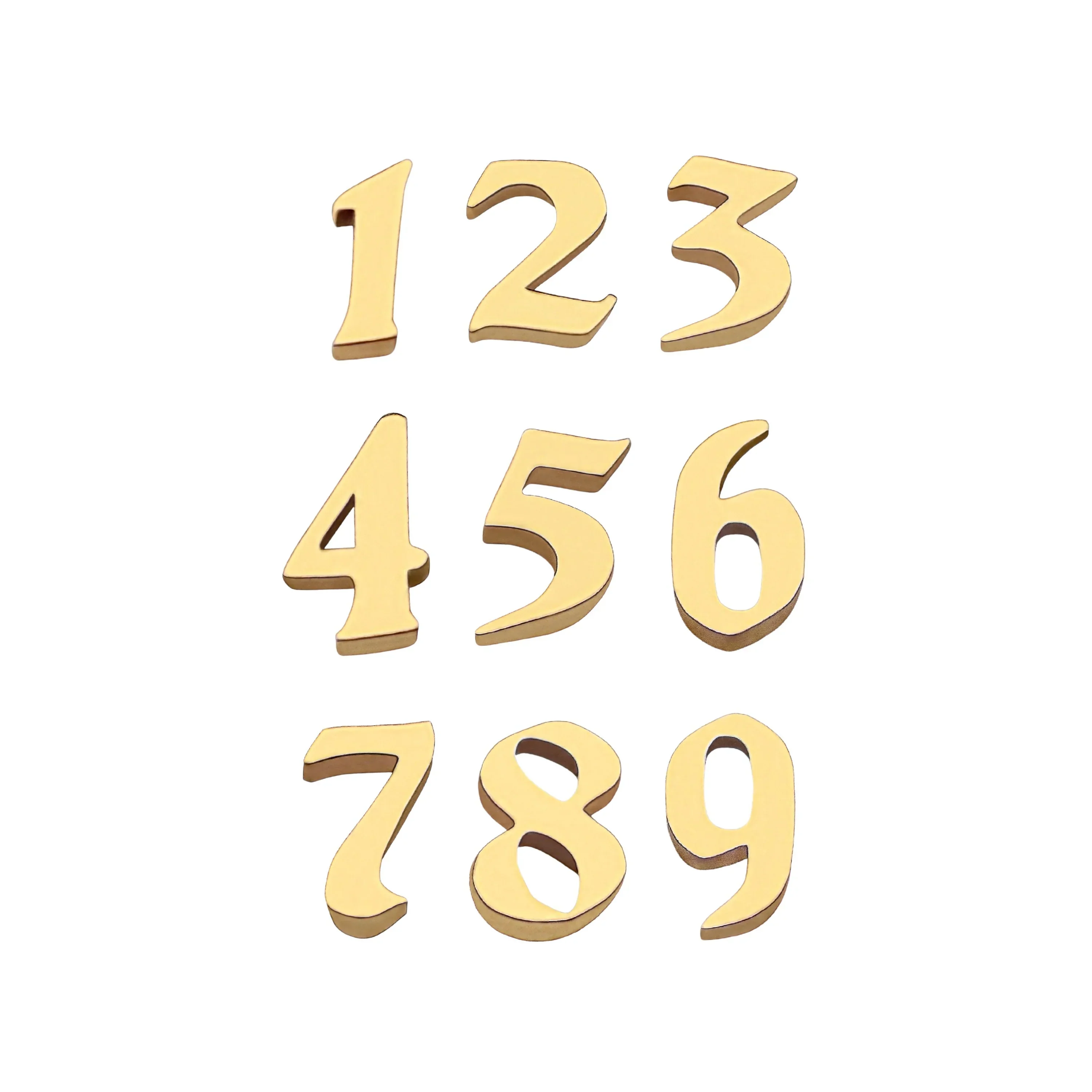Number Flat Back Stud