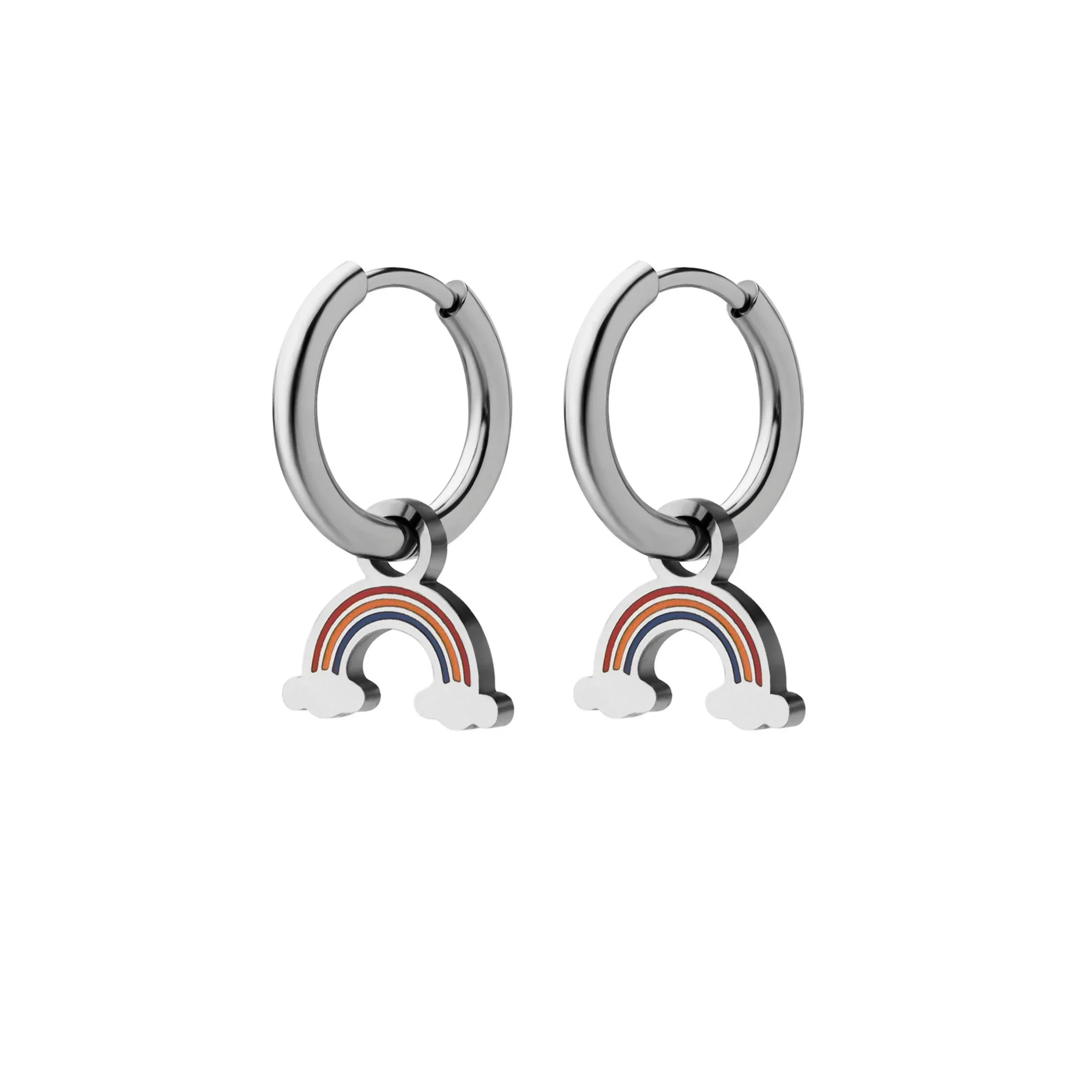 Rainbow Charm Hoops - Image 3
