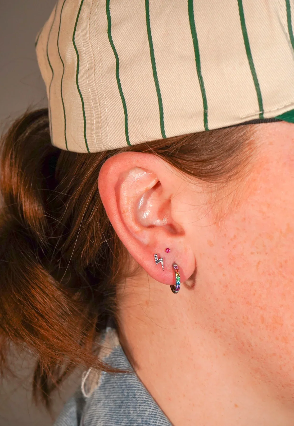 Rainbow Titanium Celestial Hoops - Image 3