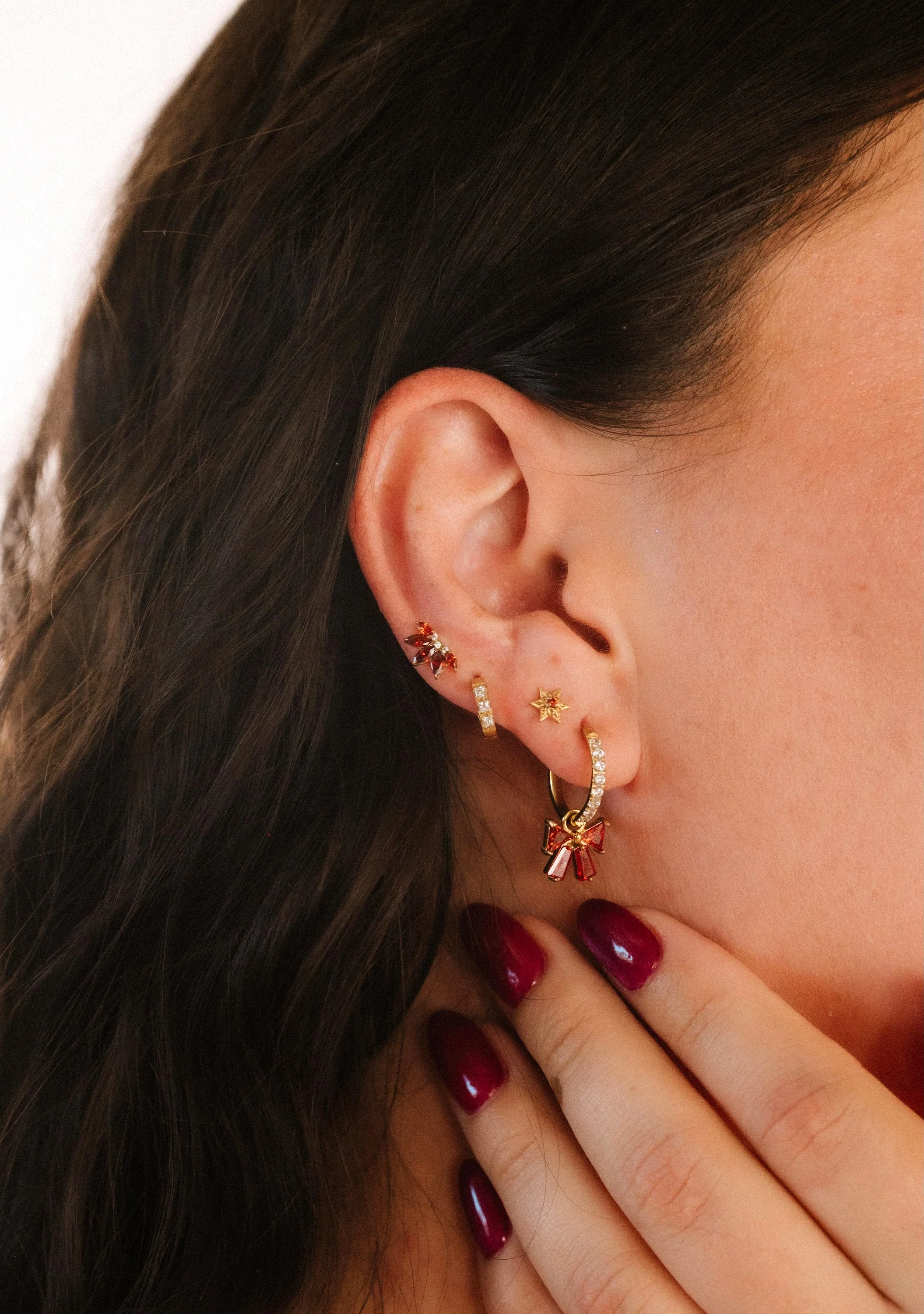 Yuletide Star Flat Back Stud - Image 2