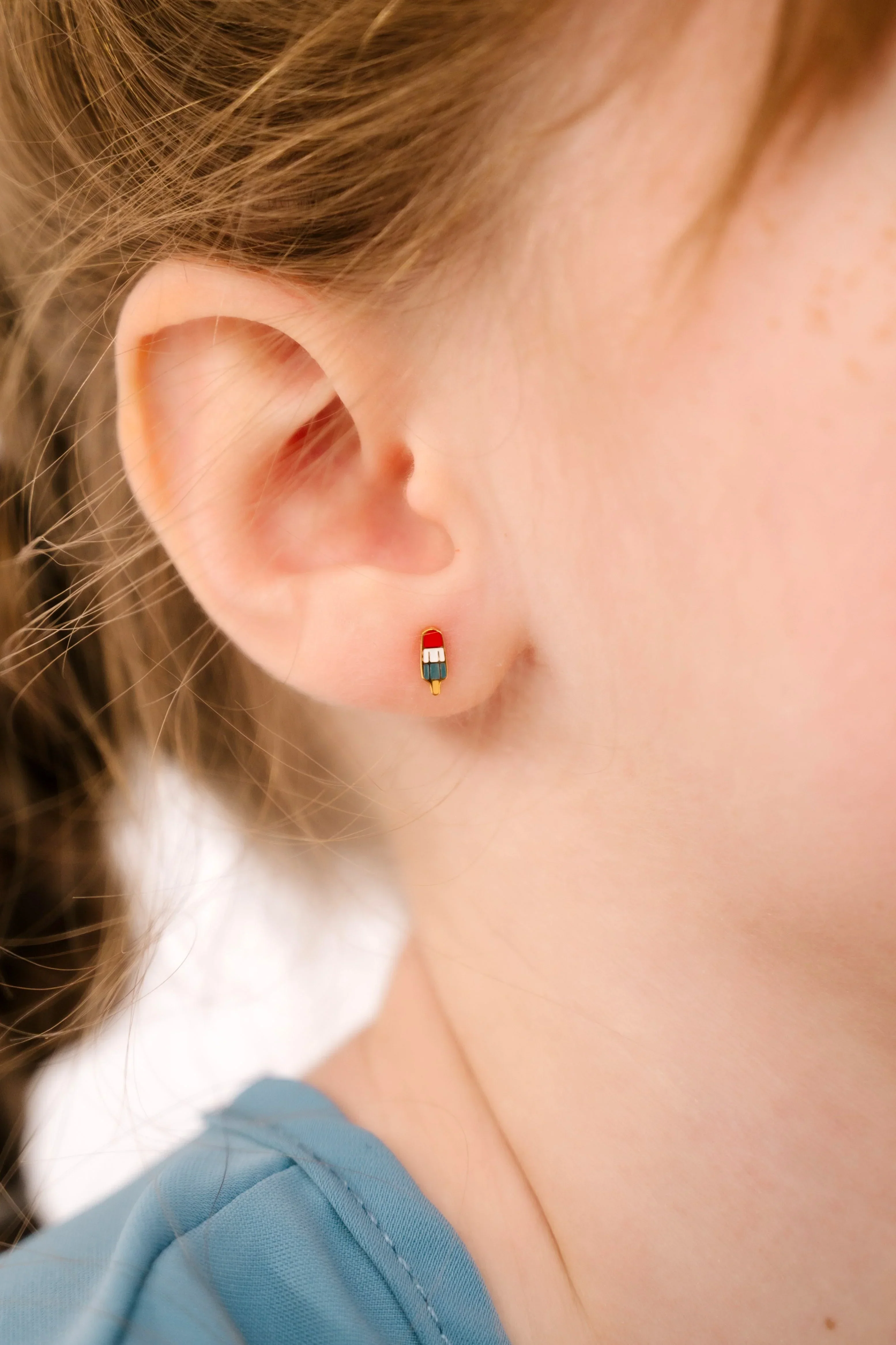 Rocket Pop Enamel Flat Back Stud - Image 2