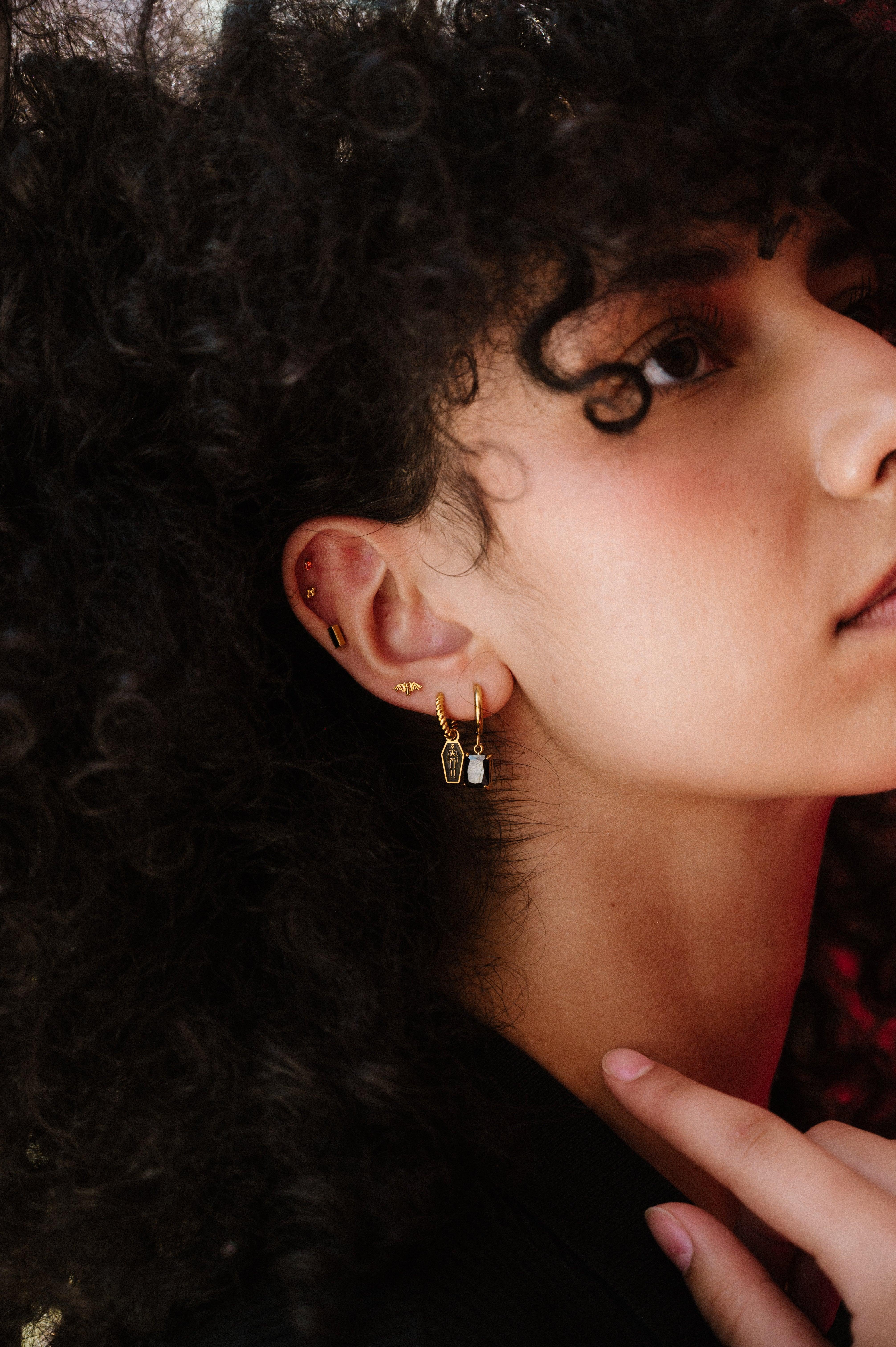 Skeleton-In-A-Coffin Hoop Charm - Image 4