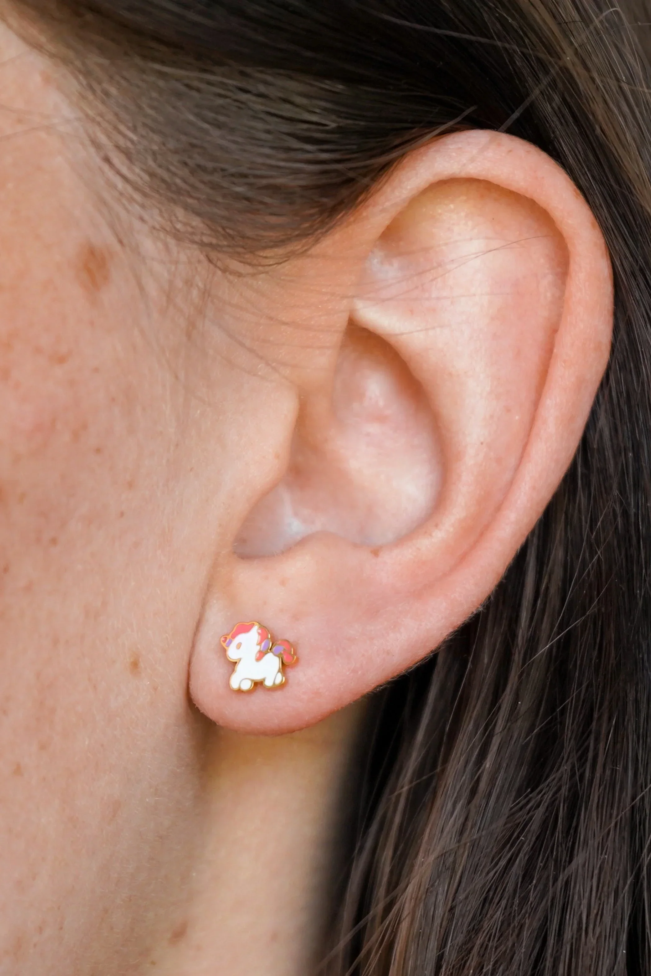 Unicorn Enamel Flat Back Stud - Image 2