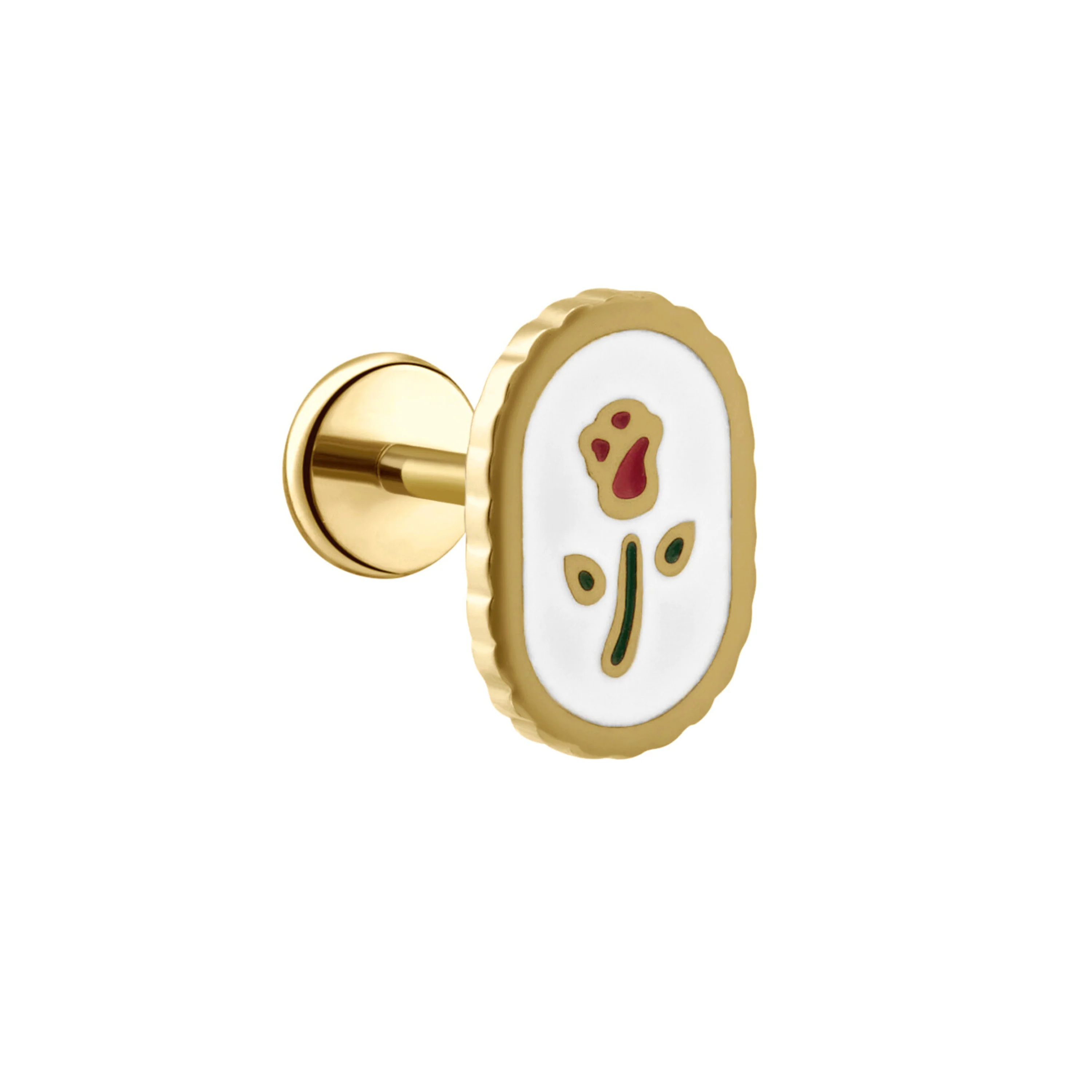 Vintage Rose Flat Back Stud